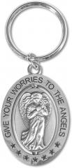 Give Your Worries to the Angels Keychain
