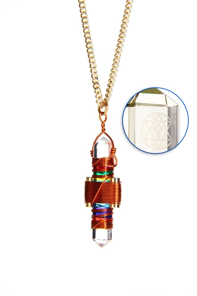 7-Ray Gel Etheric Weaver Pendant w/Copper Wrap
