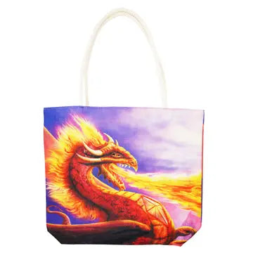 Fire Dragon Techno Jute Tote Bag