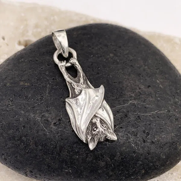 Hanging Bat Mini SS Pendant