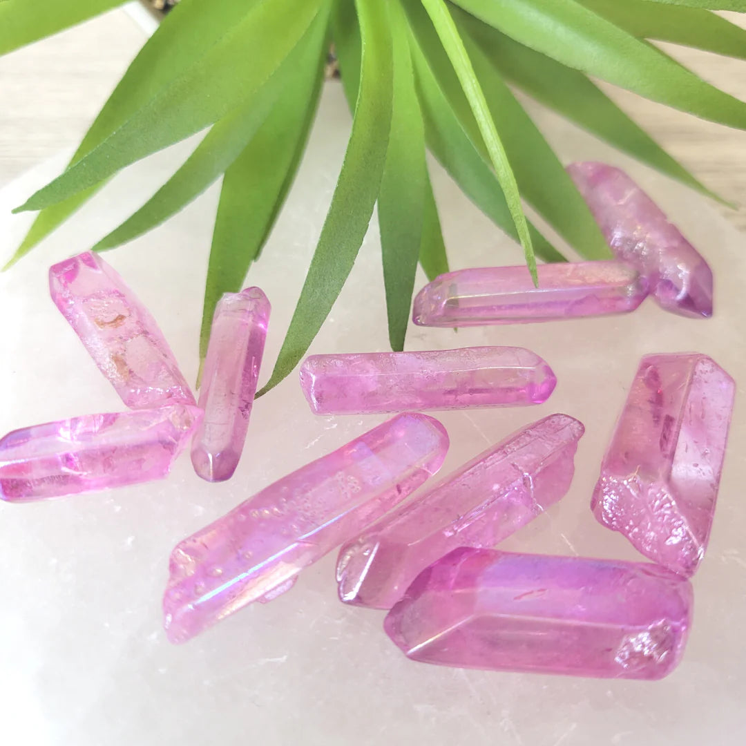 A287 Cotton Candy Pink Aura Quartz $7