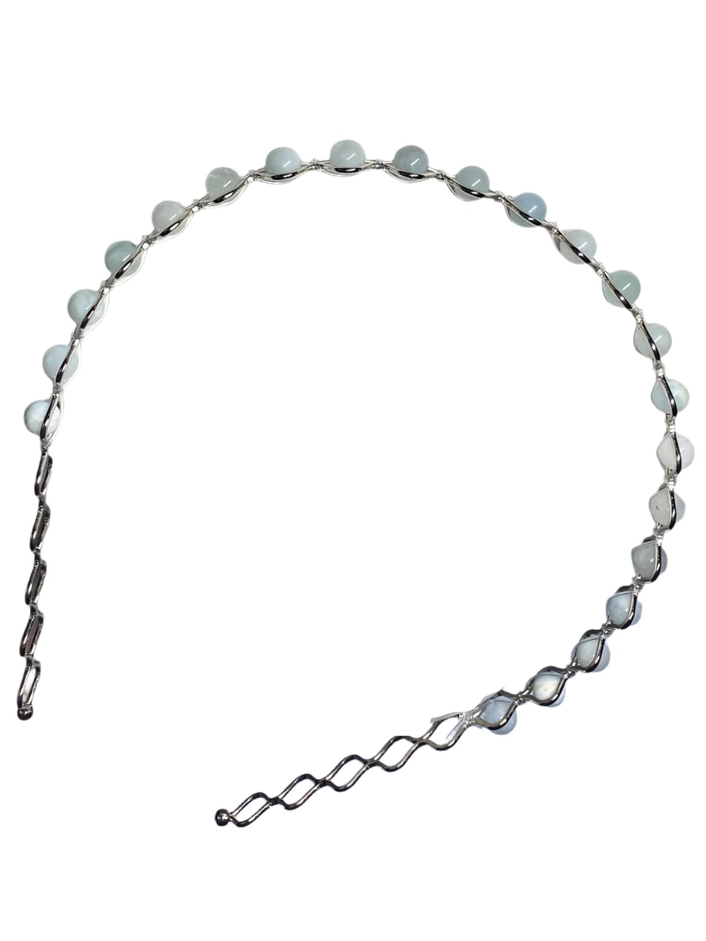 Aquamarine Beaded Hair Band