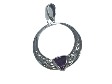 Amethyst Celtic Love Wreath Pendant
