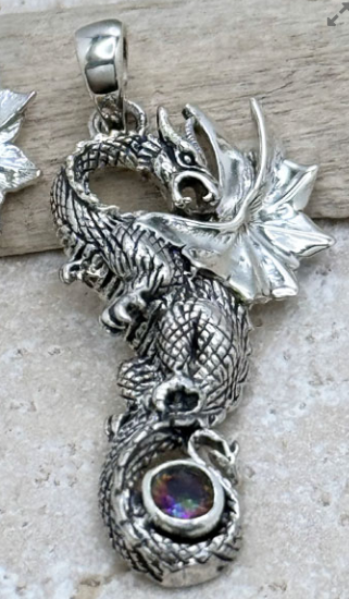 Dragon Guardian Gemstone Pendant