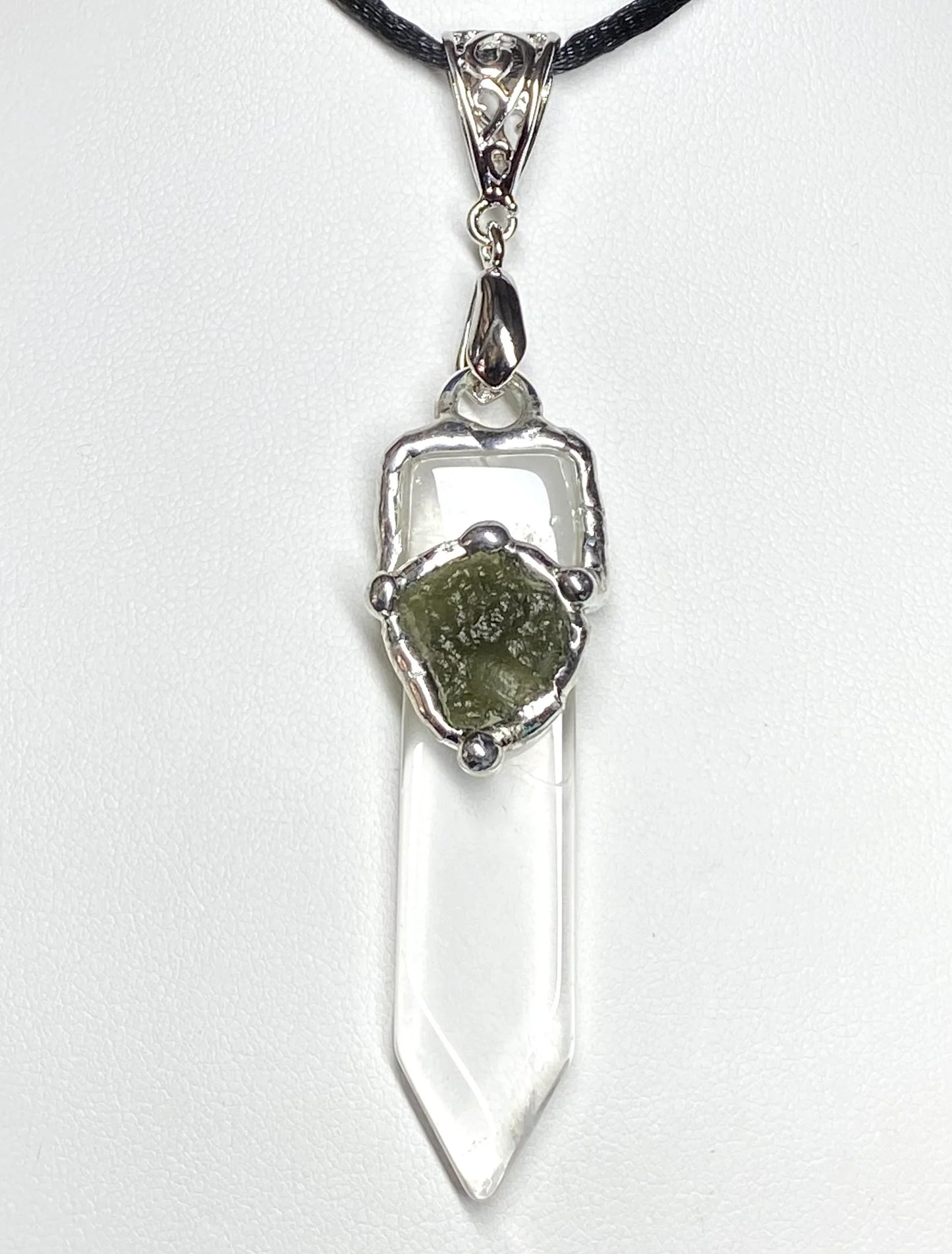 Moldavite Blade Necklace