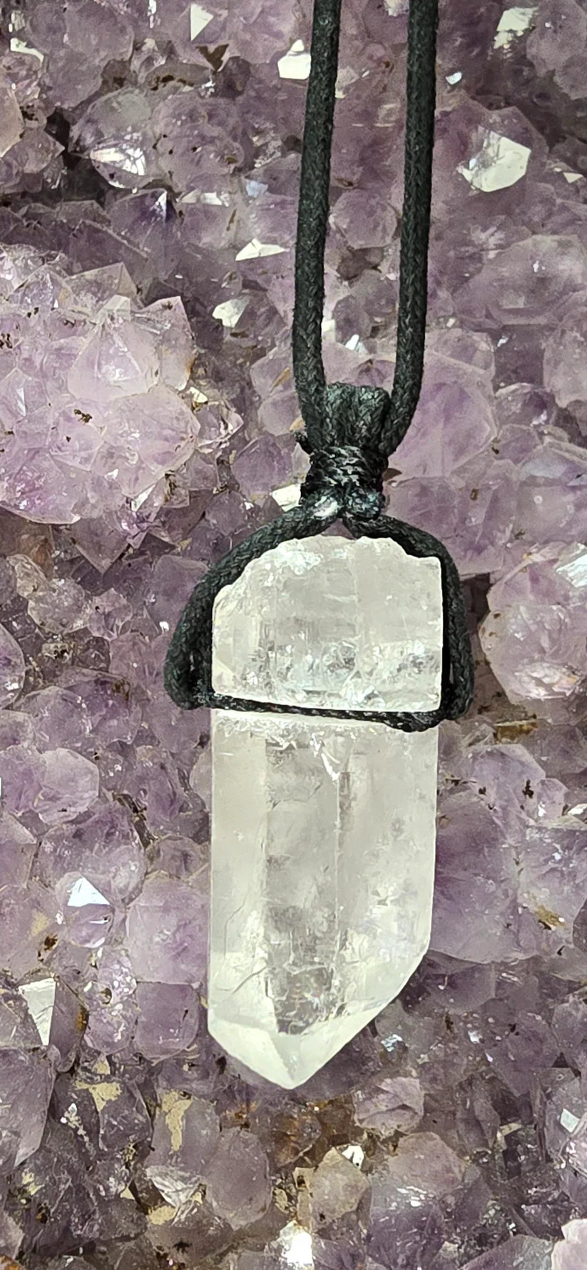 Gemstone Necklace on Black cord