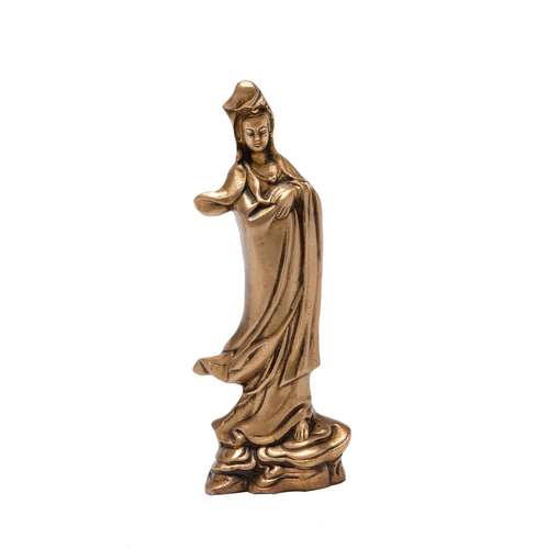 Kwan Yin Statue in Brass – A Timeless Symbol of Compassion and Serenity