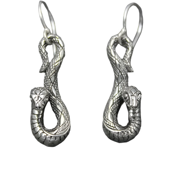 Sterling Silver Snake Earrings