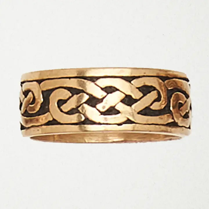 Bronze Men's Ring -Celtic Weave