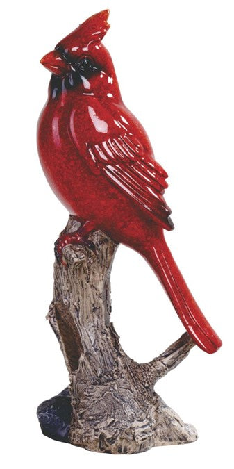 Red Cardinal Sitting On Branch, 7" High