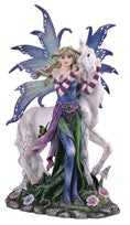 Blue/Purple Fairy with Unicorn – Guardian of Magic, Purity & Intuition