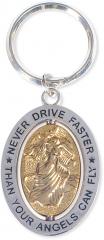 Never Drive Faster Than Your Angels Can Fly Keychain – Guardian Protection