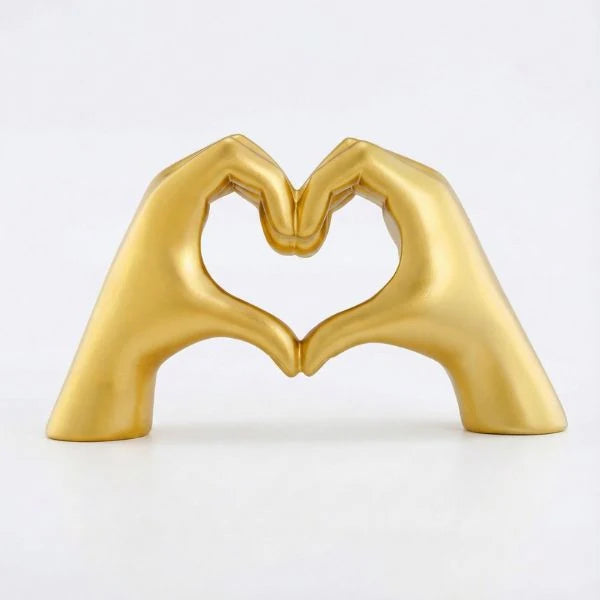 Hand Making Heart Sculpture, 10"x3"x6"