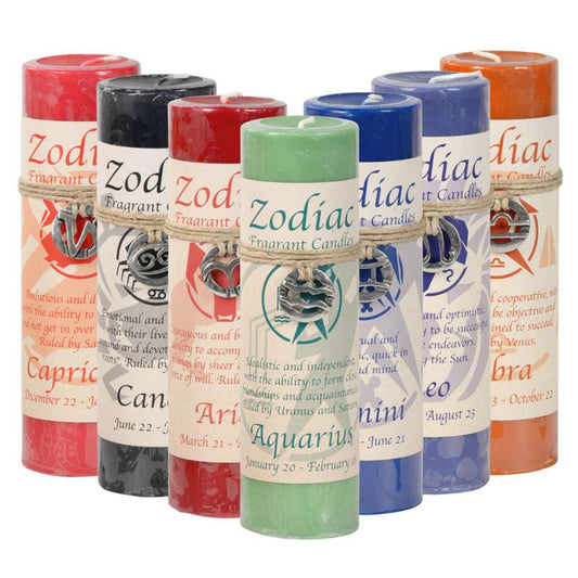Zodiac Candle with Charm