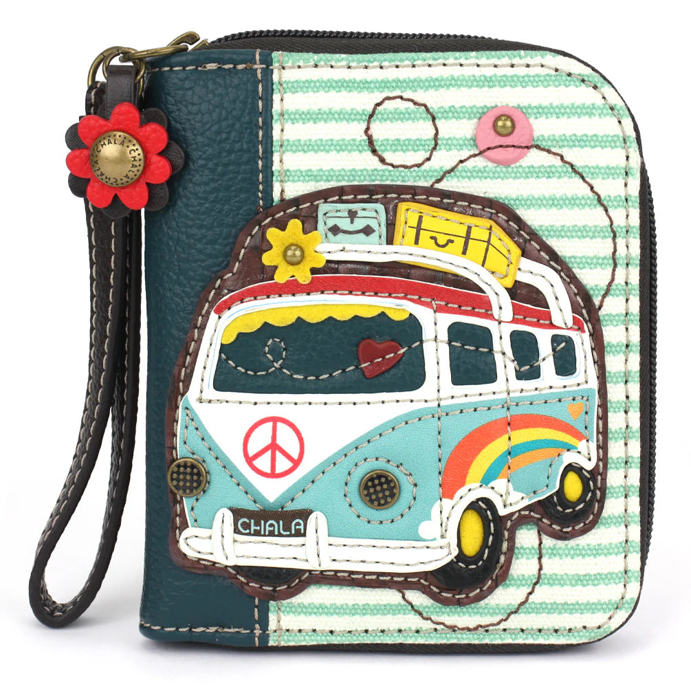 Zip Around Wallet Bus