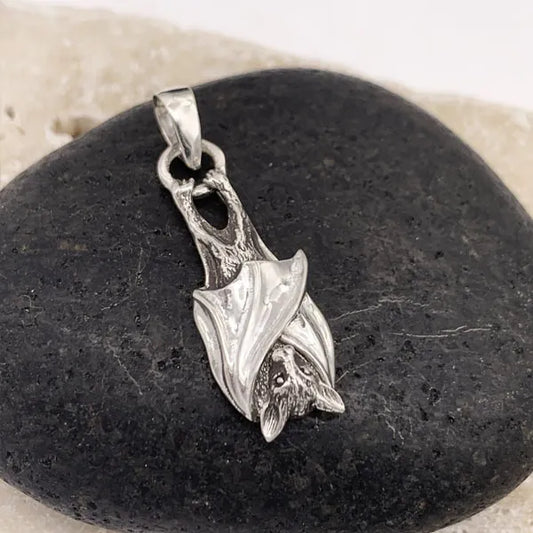 Hanging Bat Mini SS Pendant