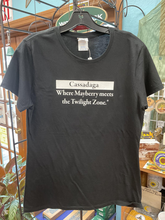 Mayberry/Twilight Zone T-Shirt-Women's Cut-Black