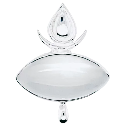 Crystal Eye of the Goddess Sterling Silver Pendant