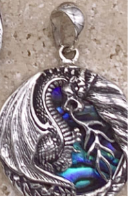 Dragon Abalone Shell Pendant