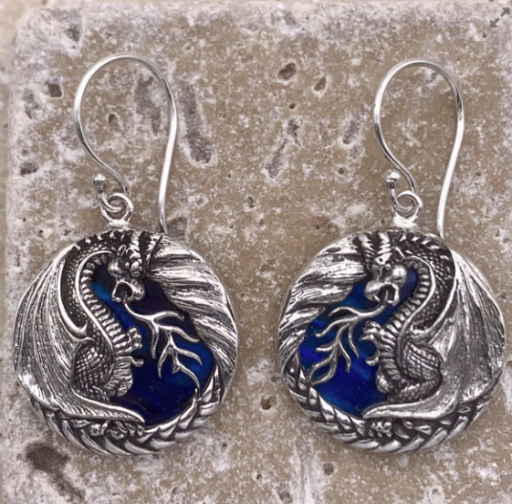 Dragon Abalone Shell Earrings