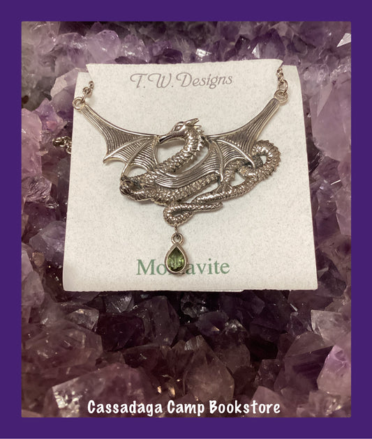 Dragon Moldavite Sterling Silver Necklace