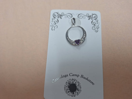 Amethyst Celtic Love Wreath Pendant – A Circle of Love, Wisdom & Protection