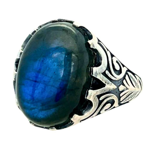 Labradorite Spectacular Unisex Sterling Silver Ring