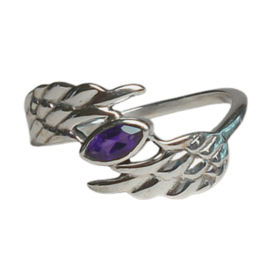 Amethyst Angel Wing Ring