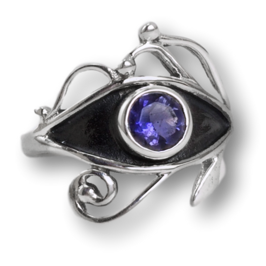 Iolite Eye of Horus  Ring