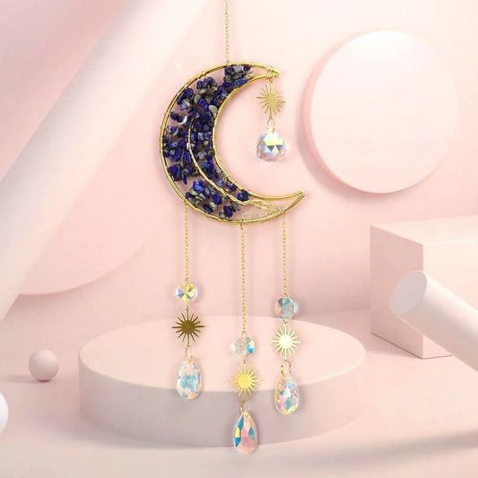 Moon with Lapis Tree Suncatcher
