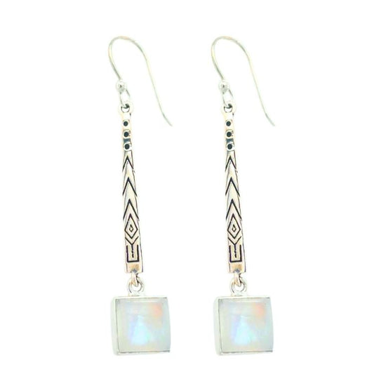 Moonstone Sister Venus Sterling Silver Earrings – Illuminated by the Goddess, Inspired by Venus