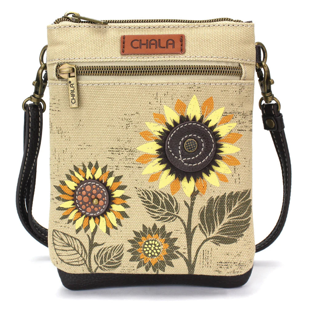 Double Pocket Crossbody - Sunflower Design