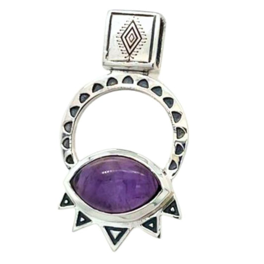 Enlightenment Sterling Silver Amethyst Pendant