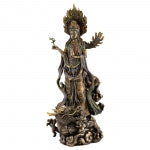 Quan Yin Avalokiteshvara on Dragon - Bronze