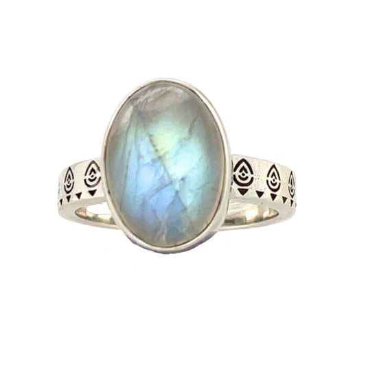 Moonstone Glow Oval Ring