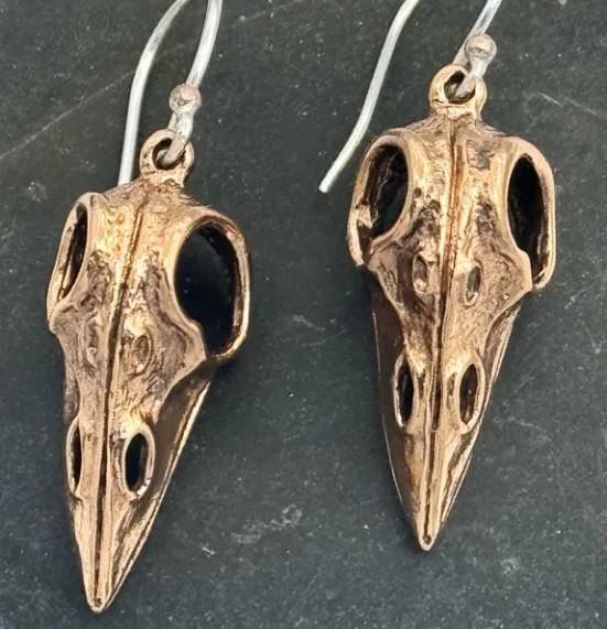 Raven Skull Earrings