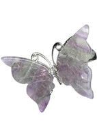 Rainbow Fluorite Halo Butterfly Clips – Wings of Insight & Harmony