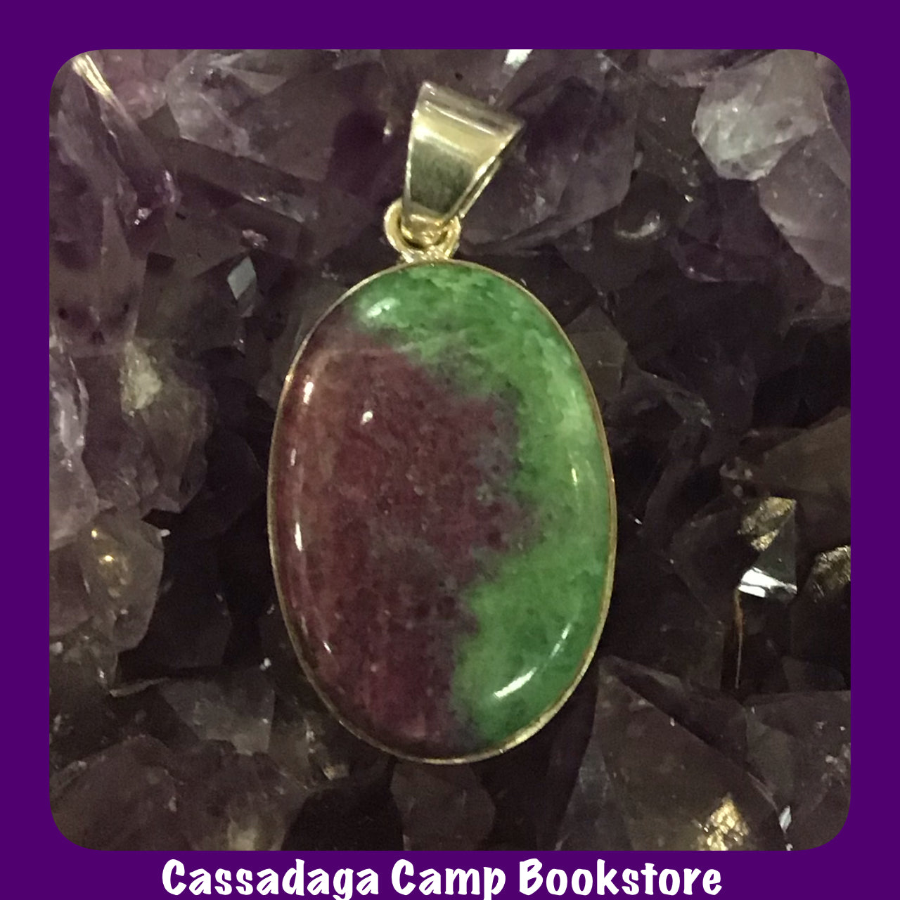 Ruby Zoisite Sterling Silver Pendant