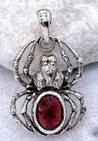 Spider Pendant with Gemstone