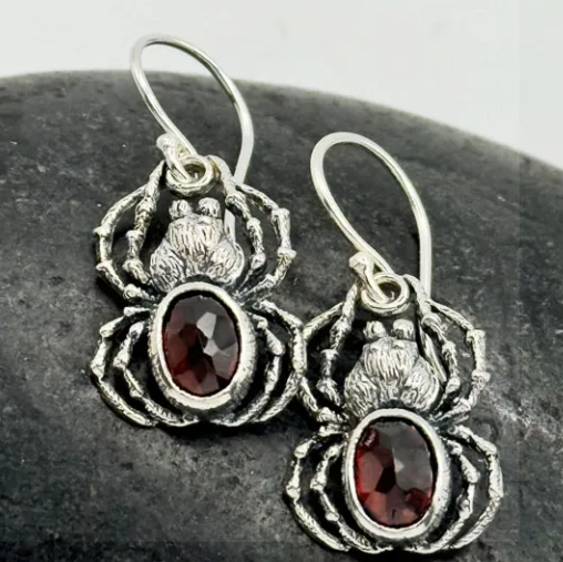 Spider Gemstone Earrings