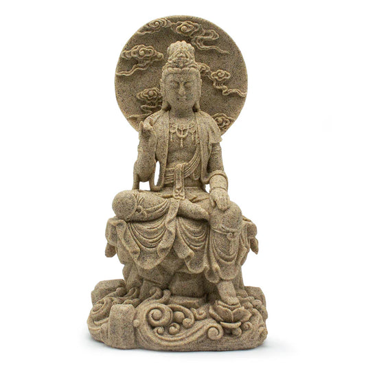 Sandstone Sitting Kwan Yin