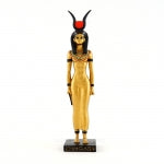 Standing Isis Statue with Gold Accents