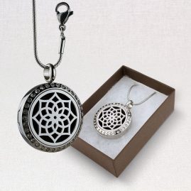 Aromatherapy Locket - Geometric Lotus