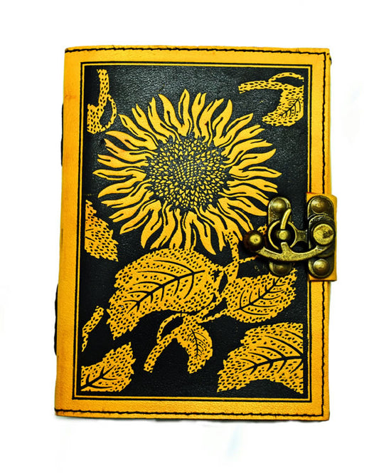 Sunflower Leather Journal: Capture Growth, Resilience, and Radiant Positivity