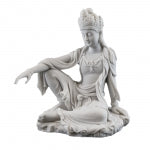 Water and Moon Quan Yin Statue with Marble Finish – A Symbol of Divine Compassion