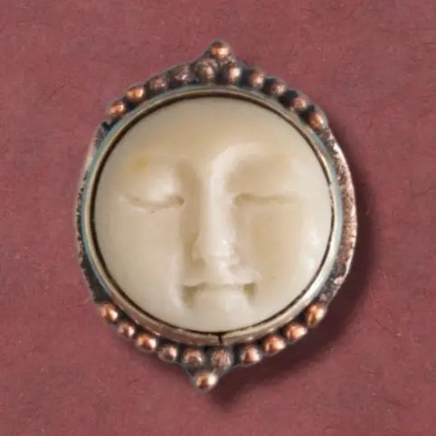 Tagua nut Sun copper- beaded ring