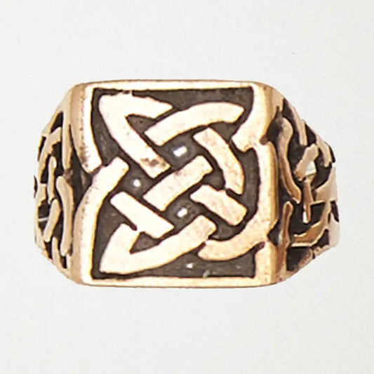 Bronze Men's Ring -Celtic Weave