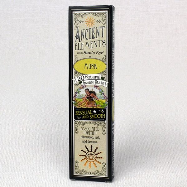 Ancient Elements Musk Incense – 20 Sticks for Strength & Focus