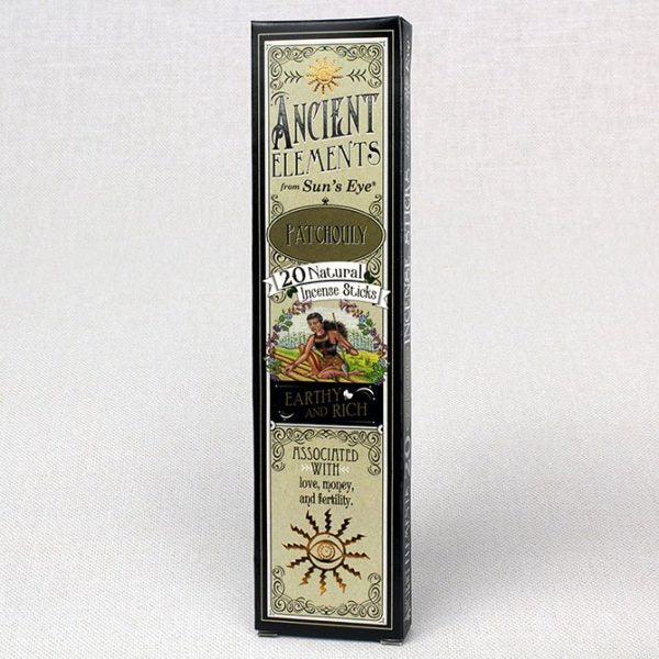 Ancient Elements Patchouli Incense – 20 Sticks for Balance