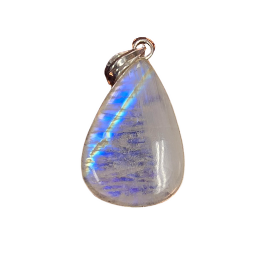 Rainbow Moonstone Sterling Silver Pendant